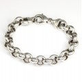 bratara robusta " Classique chainmaille  ", din argint. Franta